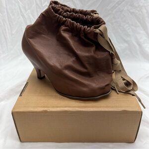 Vivienne Westwood Gold Label Animal Toe Sack Boots Brown Leather Heels UK 5